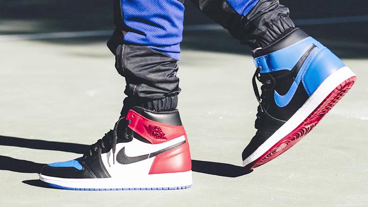 东莞顶级实拍air jordan 1 ogtop3 aj1 乔1鸳鸯红蓝高帮篮球鞋