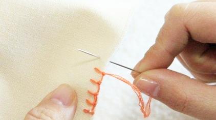 手工缝衣服边的方法图片