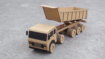 997次观看·8个月前创意手工diy,硬纸片手工diy制作大卡车电动玩具