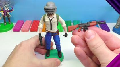 吃鸡橡皮泥人偶手工 西瓜视频