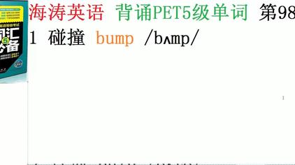 Bump Into的过去式 西瓜视频