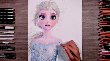 9万次观看·9个月前冰雪奇缘动画中的安娜公主和驯鹿卡通漫画涂色小范