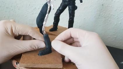 吃鸡橡皮泥人偶手工 西瓜视频